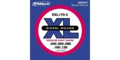 D'Addario EXL170-5 Nickel Wound 5-String Bass, Light, 45-130, Long Scale