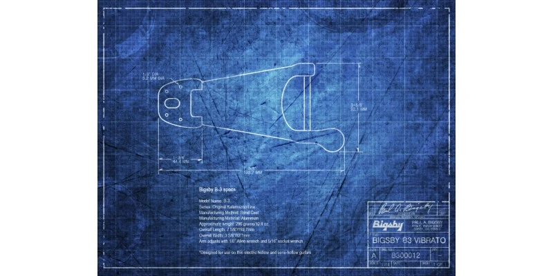 Bigsby B3 Aluminium Vibrato Tremolo Bridge - Image 2