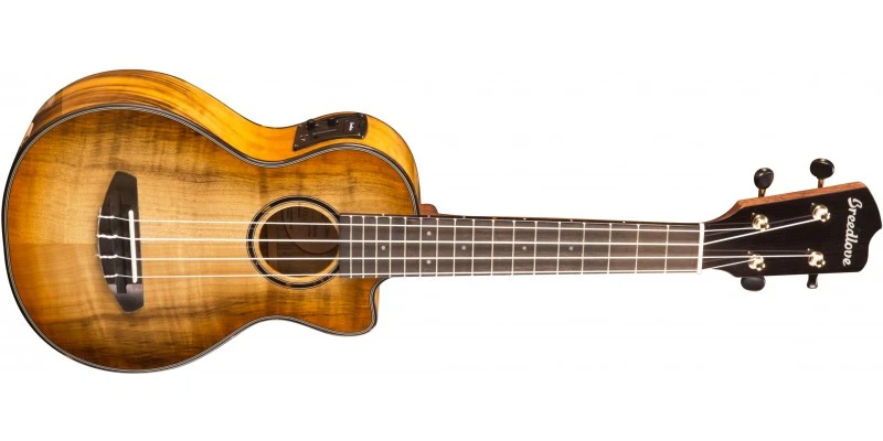 Breedlove Lu'au Concert Cutaway Electro-Acoustic Ukulele All-Myrtlewood Natural Shadow - Image 3