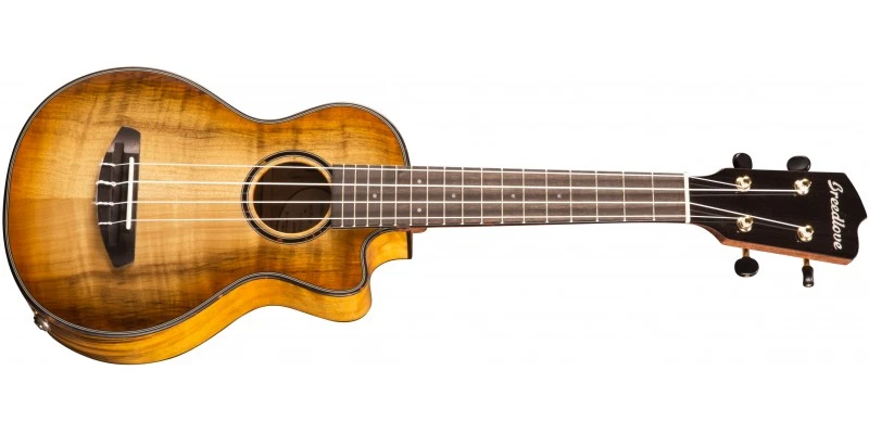 Breedlove Lu'au Concert Cutaway Electro-Acoustic Ukulele All-Myrtlewood Natural Shadow - Image 4