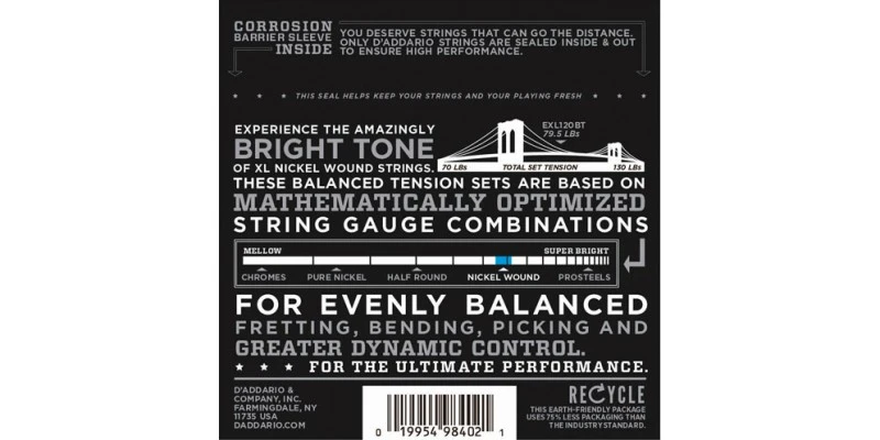D'addario EXL120BT Electric Guitar Strings Balanced Tension - Image 3