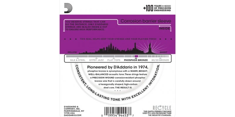 D'Addario EJ38H Phosphor Bronze High Strung Nashville Tuning Strings - Image 4