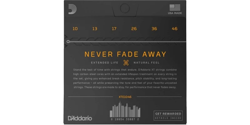 D'Addario XTE1046 XT Electric Nickel Plated Steel Regular Light 10-46 - Image 2