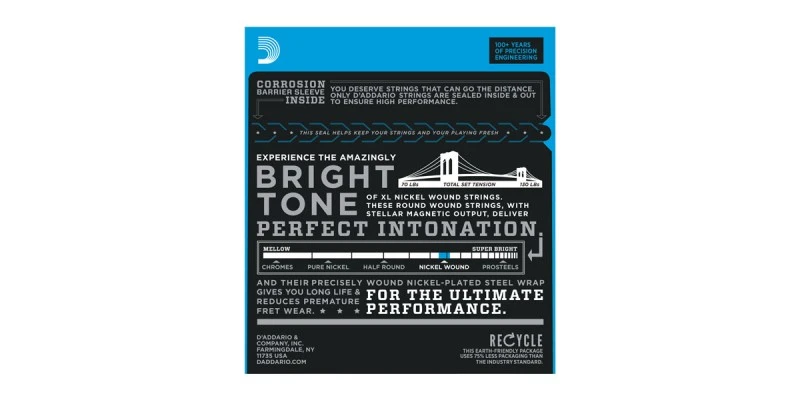 D'Addario EJ21 Nickel Wound Jazz Wound 3rd 12-52 Light - Image 3