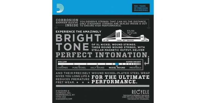 D'Addario EXL156 Nickel Wound, Fender Bass VI, 24-84 Strings - Image 2