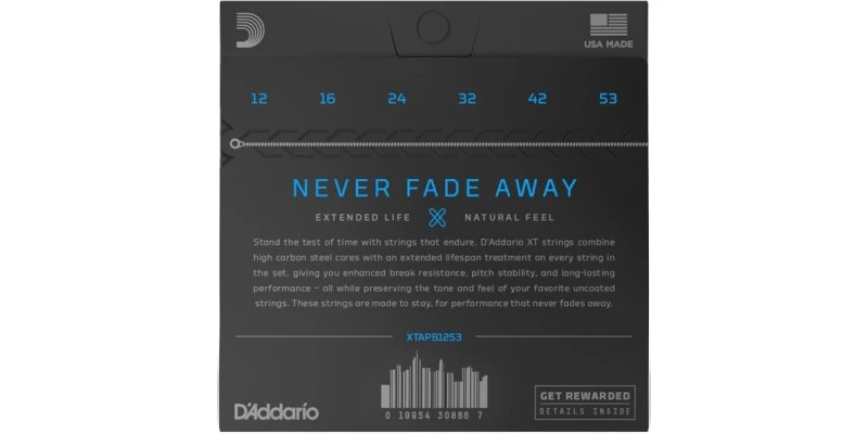D'Addario XTAPB1253 XT Phosphor Bronze Acoustic Guitar Strings Light 12-53 - Image 3