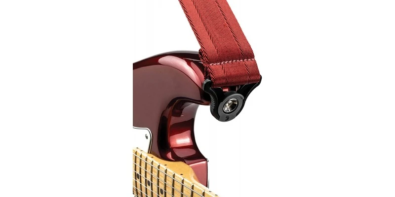 D'Addario Auto Lock Guitar Strap Blood Red - Image 4