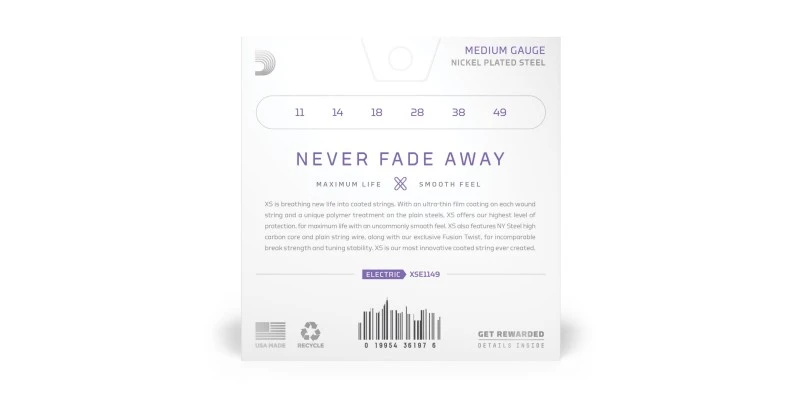 D'Addario XSE1149 XS Electric Nickel Coated Medium 11-49 - Image 3