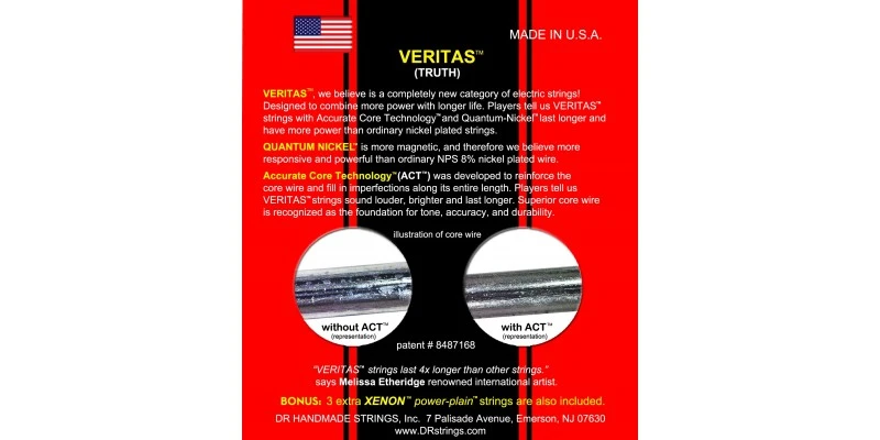 DR Veritas VTE-11 Electric Guitar Strings Heavy 11-50 - Image 2