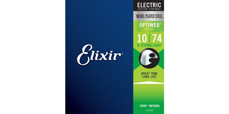 Elixir OPTIWEB 8 String Light Electric Guitar Strings 10-74