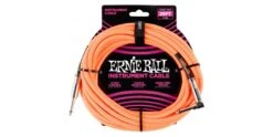 Ernie Ball 25 Foot Braided Straight/Angle Instrument Cable Neon Orange