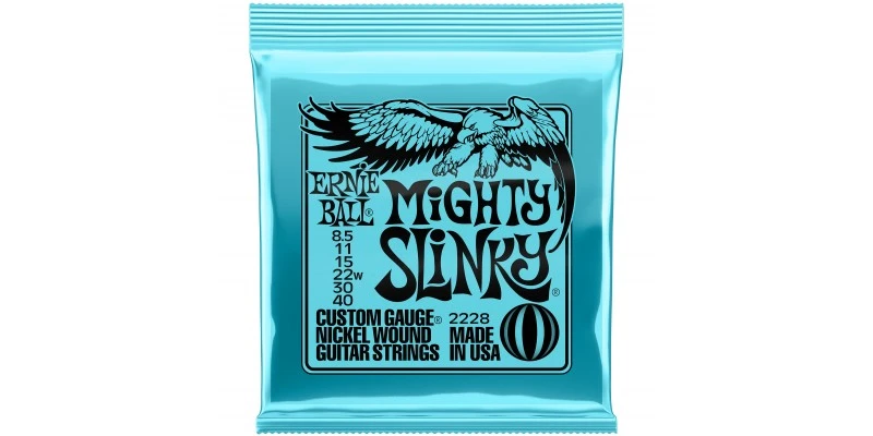 Ernie Ball Mighty Slinky Nickel Wound Electric Guitar Strings 8.5-40 Gauge