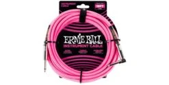 Ernie Ball 18 Foot Braided Straight/Angle Instrument Cable Neon Pink