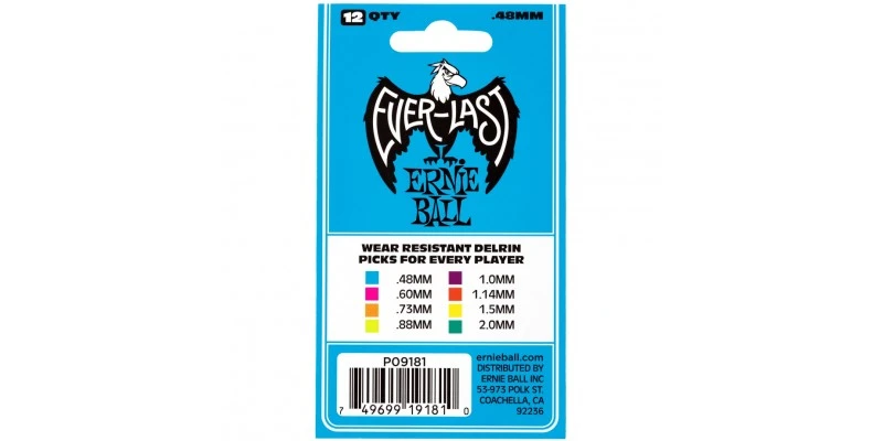 Ernie Ball Everlast Picks Blue .48mm Bag Of 12 - Image 3