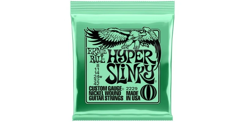Ernie Ball Hyper Slinky Nickel Wound Electric Guitar Strings 8-42 Gauge