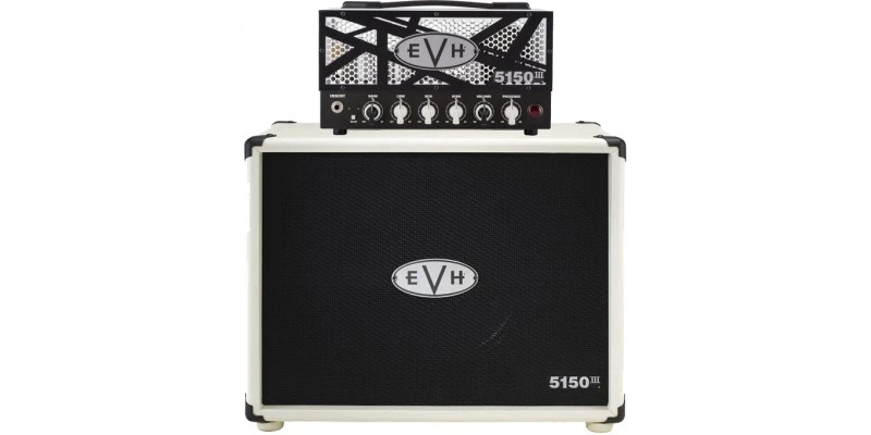 EVH 5150III 15W LBXII Head And 1x12 Straight Cabinet Ivory Half Stack Package