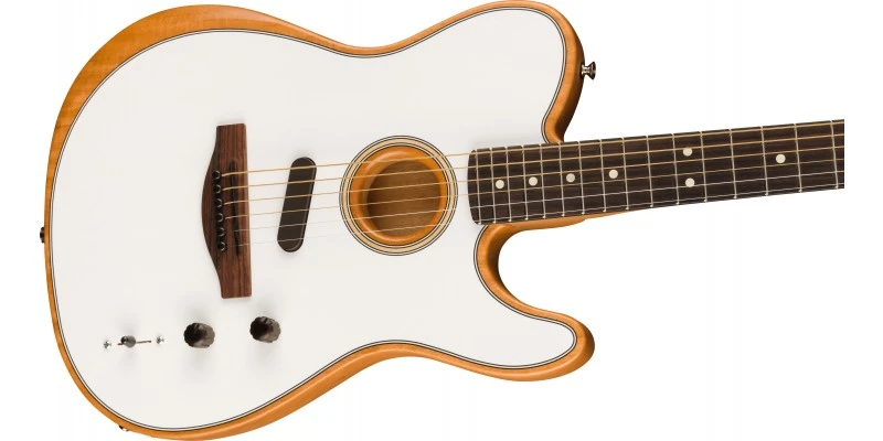 Fender Acoustasonic Player Telecaster Arctic White - Image 3