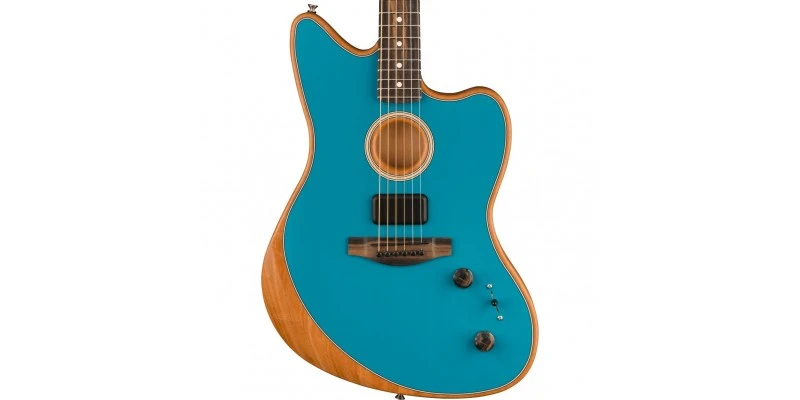 Fender American Acoustasonic Jazzmaster Ocean Turquoise - Image 2