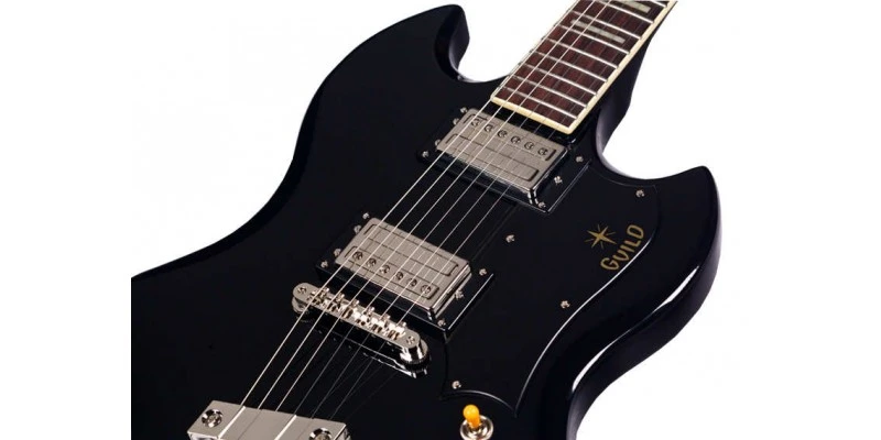 Guild S-100 Polara Black Electric Guitar - Image 6