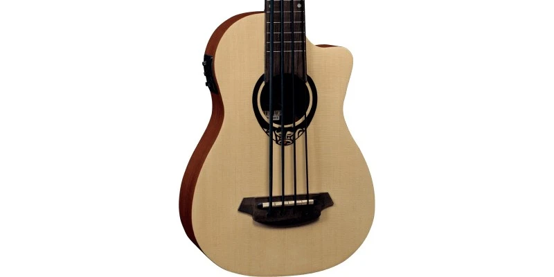 LAG TKB150CE Fretless Electro-Acoustic Bass Ukulele - Image 2