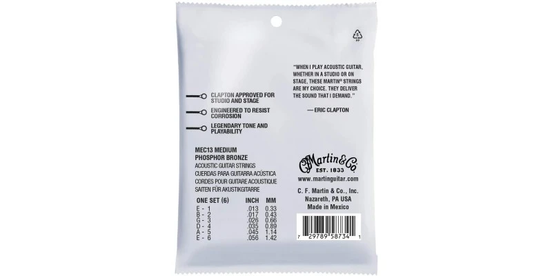 Martin MEC13 Clapton's Choice Phosphor Bronze Medium 13-56 - Image 2