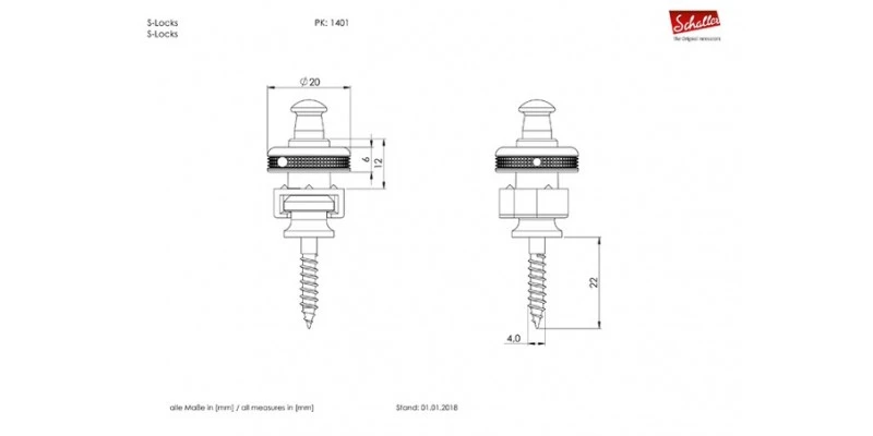 Schaller S-Locks Strap Locks Chrome - Image 2