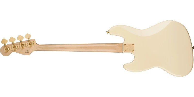 Squier 40th Anniversary Jazz Bass Gold Edition Olympic White - Image 5