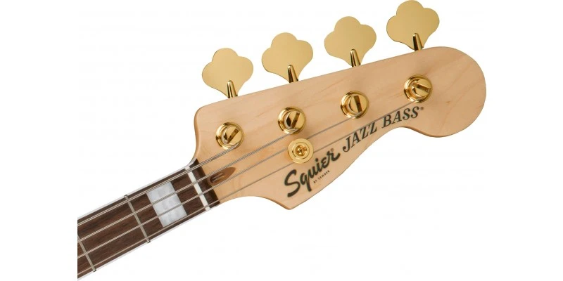 Squier 40th Anniversary Jazz Bass Gold Edition Olympic White - Image 6