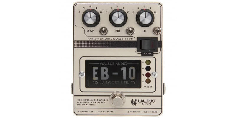 Walrus Audio EB-10 Preamp, EQ & Boost Pedal Cream