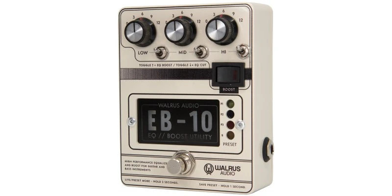 Walrus Audio EB-10 Preamp, EQ & Boost Pedal Cream - Image 2