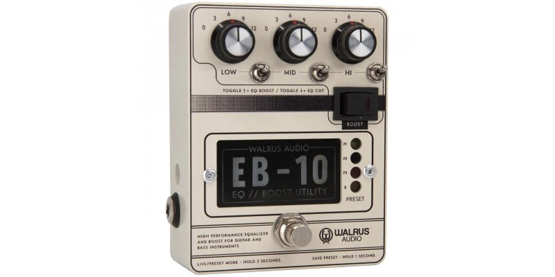 Walrus Audio EB-10 Preamp, EQ & Boost Pedal Cream - Image 3
